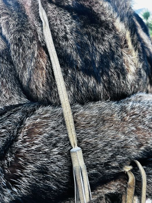 Casaco pele verdadeiro raposa