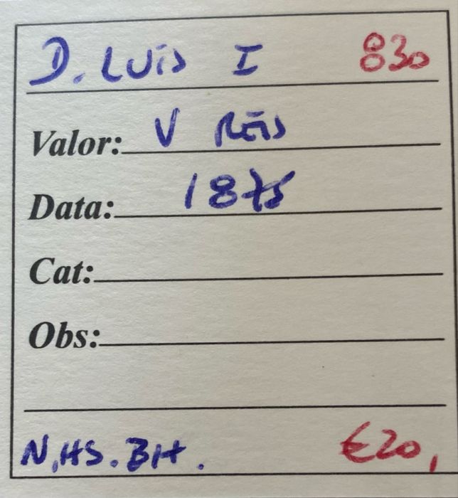 Moeda  830 - D LUIS I - V Reis 1875