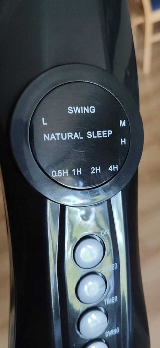 Nowy Wiatrak Wentylator Podłogowy Stojący 5 Łopatek Timer + Pilot