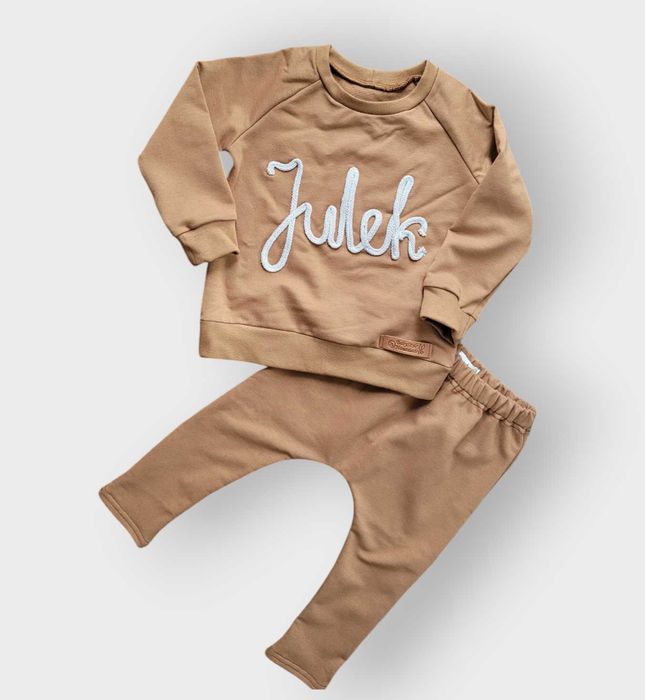 DRES komplet dla chłopca bluza baggy IMIĘ DZIECKA  handmade