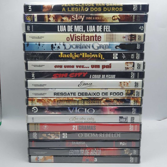 Lote 4/3 - Pack de 18 Filmes Novos e Selados em DVD - Ref. VI