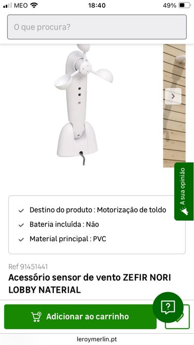 sensor de vento “ Naterial “