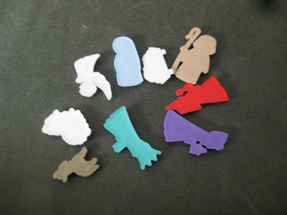 Conjunto de 9 Figuras PVC Pequenos de Presépio para Trabalhos Manuais