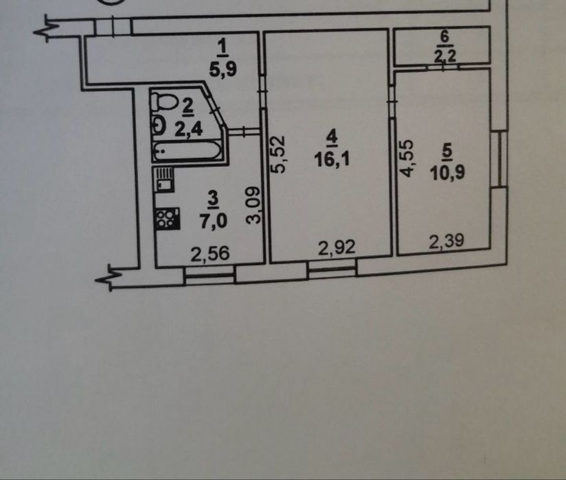 ‼️2-кімнатна квартира в Центрі міста | 44,5 м² | 2 поверх |