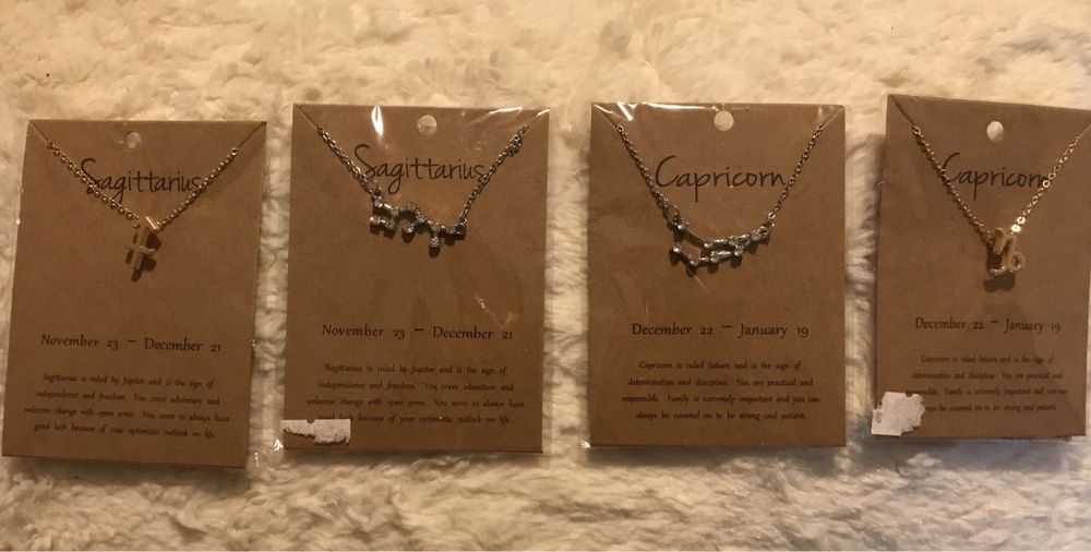 NOVOS-colares os Signos-Todos os signos disponíveis dourado e prateado