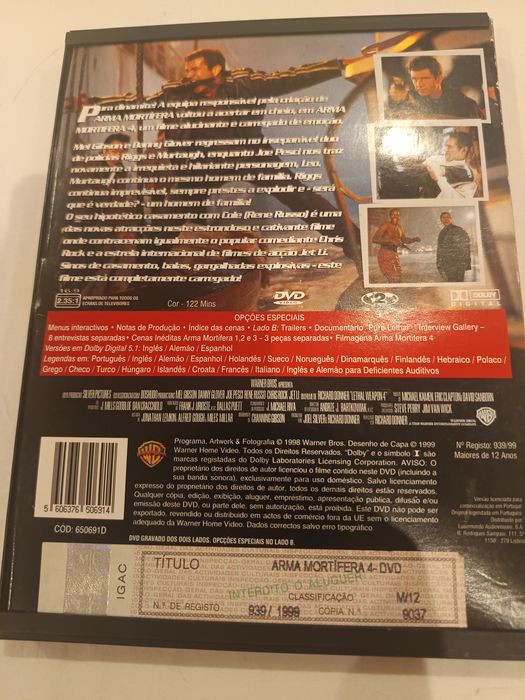 DVD edição especial arma mortífera 4