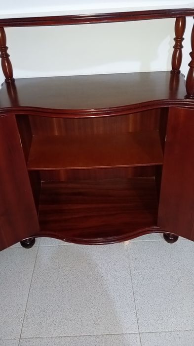 Sapateira/Móvel de Entrada Vintage em Madeira Maciça