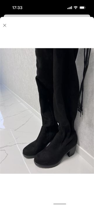 Жіночі замшеві ботфорти