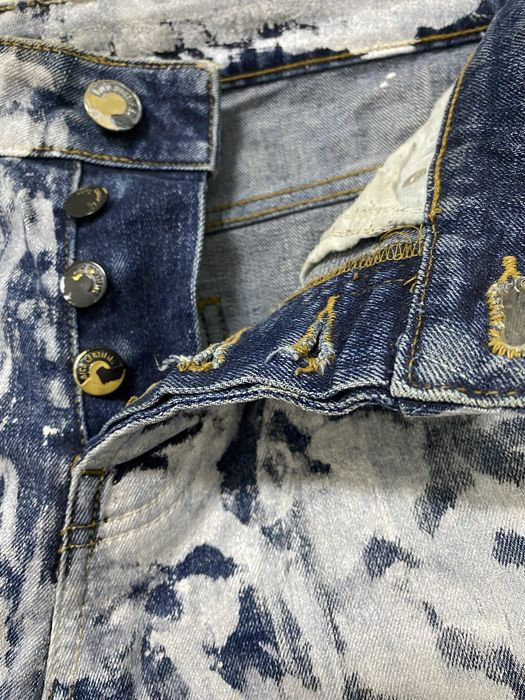 Джинсы клеш с принтом варенки