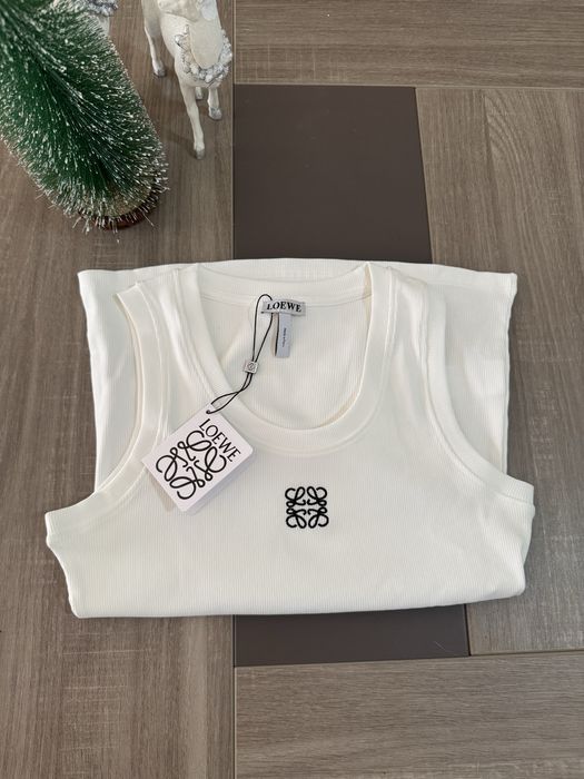 Loewe Top branco white sem mangas