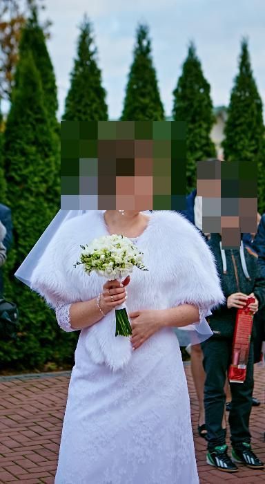 Suknia ślubna koronkowa biała MARGARETT- rozm. 36/38