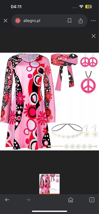 #Kostium Hipiski#Dodatki-Mega Jakosc#