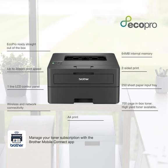 Impressora BROTHER Hl-L2400Dwe Laser 30 Ppm
