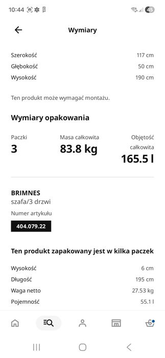 Szafa Brimnes  IKEA