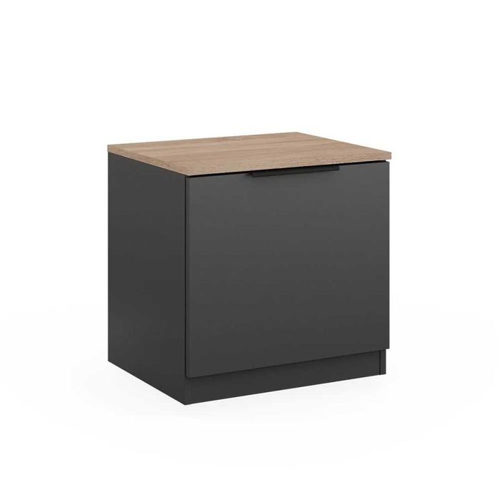 Stolik nocny Vicco Betti antracyt / dąb sonoma 50 × 50 cm