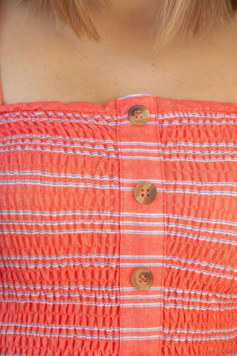 Croptop Crop top Pull&Bear pomarańczowy z guziczkami S M 36 38