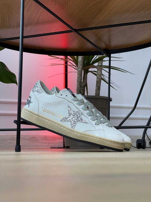 Кросівки Golden Goose GGDB Ballstar White Silver Glitter premium