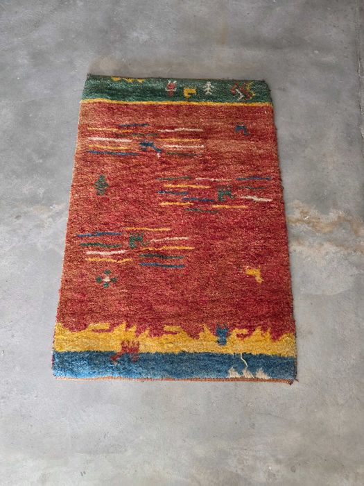 Tapete Indiano Gabbeh Royal, 100% Pura Lã Virgem, 120 cm x 80 cm