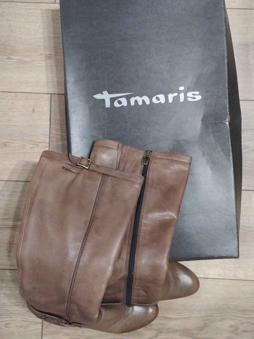 Skórzane kozaki firmy Tamaris 40