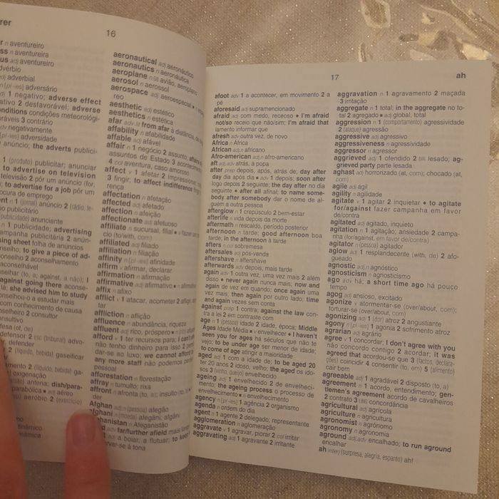 Dicionário Português Inglês, Inglês Português