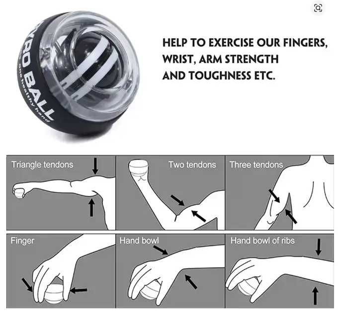 Тренажер для рук Gyro Ball гіроскопічний ручний тренажер