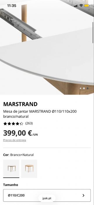 Mesa de jantar extensivel