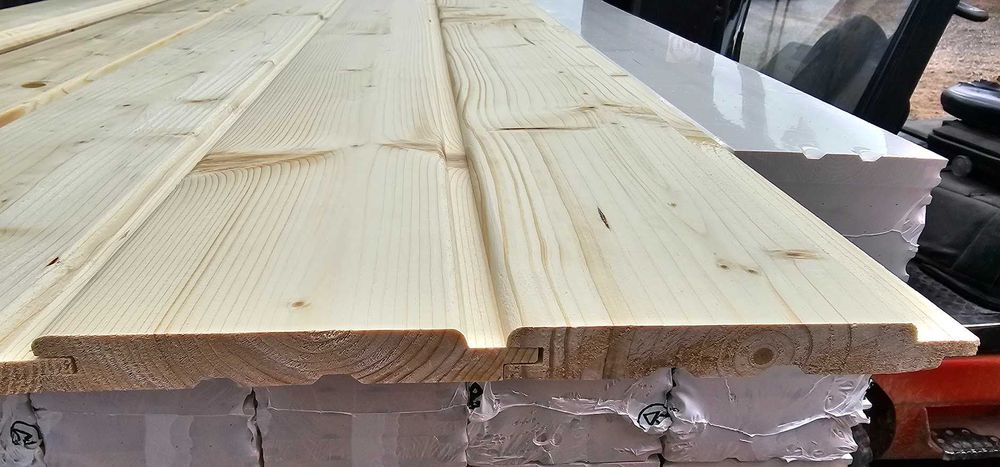 Deska elewacyjna, podbitka, boazeria ŚWIERK 14x121+kubek gratis, SAUNA