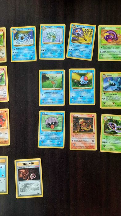 Cartas originais unlimited - TCG Pokemon Fossil Set - lote em Inglês