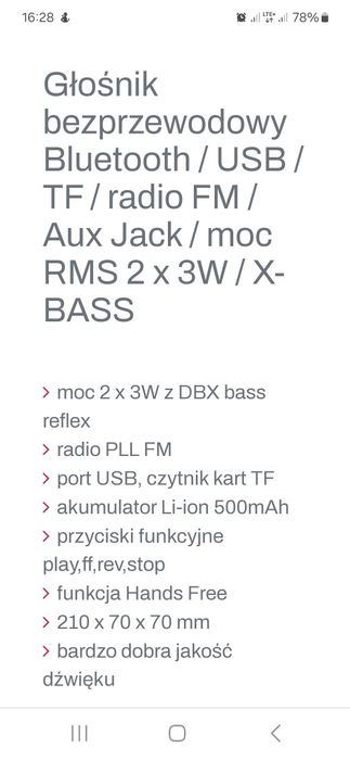 Głośnik  New Audio  M-50BT na gwarancji