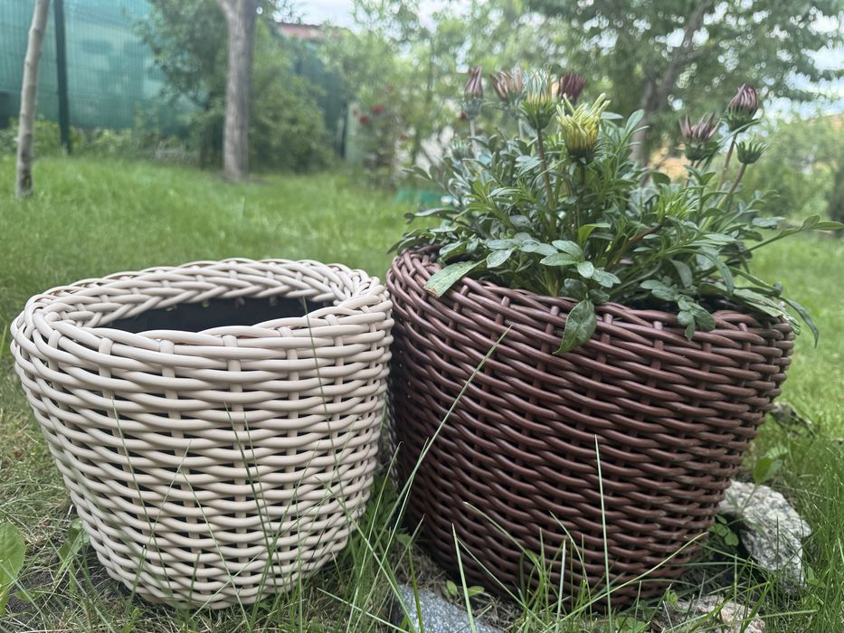 Кашпо з ротангу