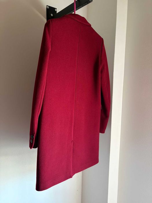 sobretudo Zara casaco comprido mulher bordeaux  XS