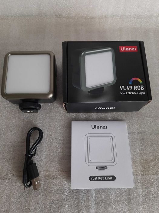 Накамерный LED- свет RGB, 1/4 магнит, 2000мАч, фотосвет ULANZI VL49