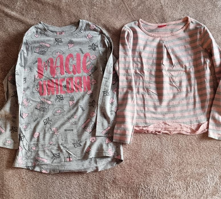 10x koszulka z długim rękawem bluzka tunika r. 116