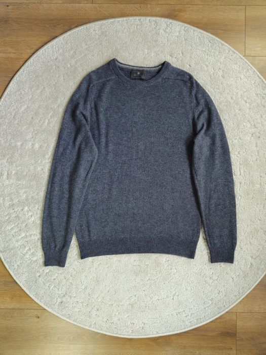 Męski sweter 100% wełna jagnięca (lambswool) Marks & Spencer (S / Regular Fit)