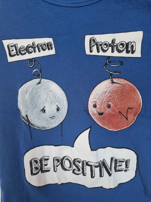 Koszulka damska bez rękawków fizyka elektron proton śmieszna unikat S