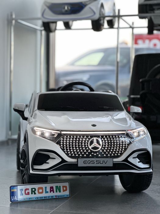 Дитячий електромобіль Mercedes Benz EQS — універсальна модель 12V з хорошими характеристиками та комфортом для щоденного катання.Авто на акумуляторі.