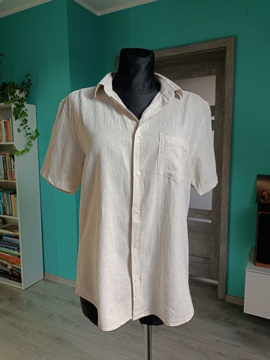 Koszula LEN unisex Boho klasyczna lniana eko naturascandi slow
