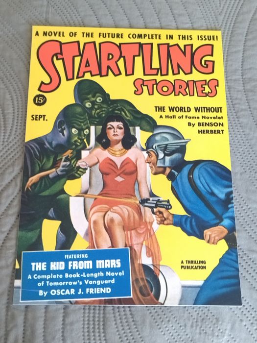 Cartaz Publicitário Startling Stories de Oscar J Friend