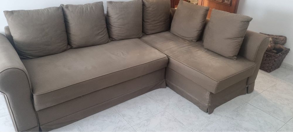 Sofá-Cama c/ Chaise Longue