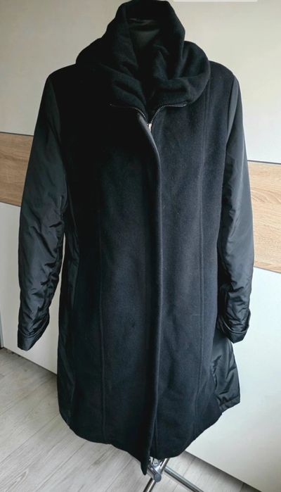 Damski płaszcz milo plus size z kołnierzem Cashmere wool