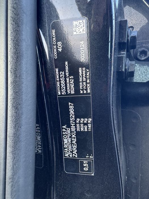 Alfa Romeo Giulia silnik 2.2d 2018r,Anglik z kluczykami