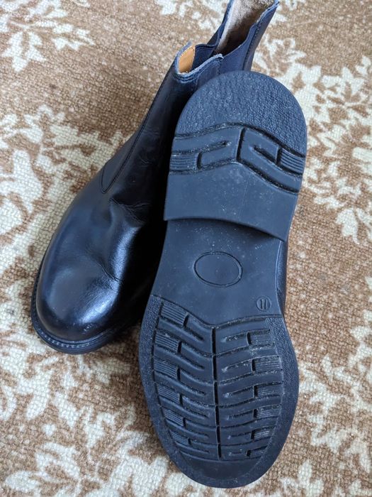 Кожаные ботинки р.44 /29 см/ сапоги резиновые р.42