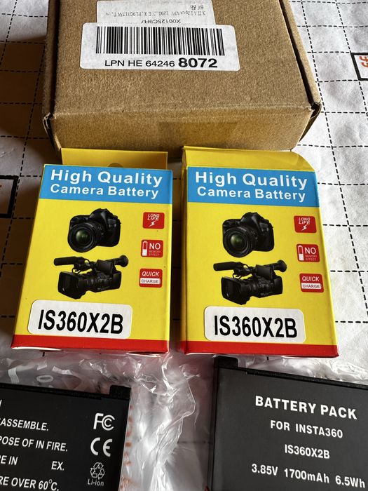 2 шт Аккумулятор Insta 360 One X2 1700mAh IS360X2B