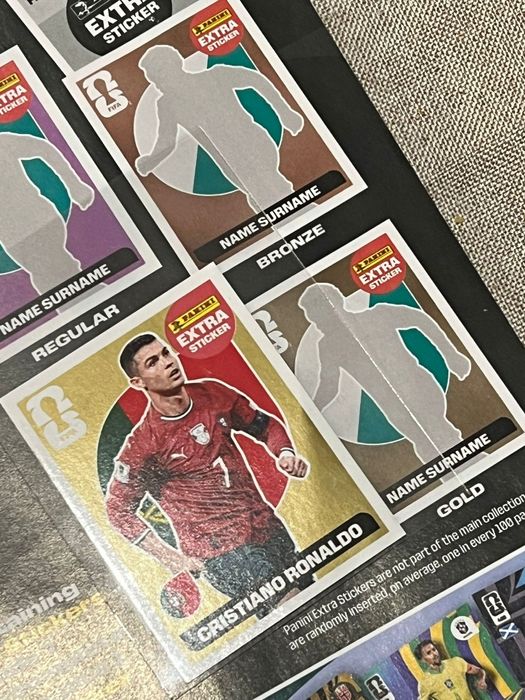 Ronaldo extra sticker gold