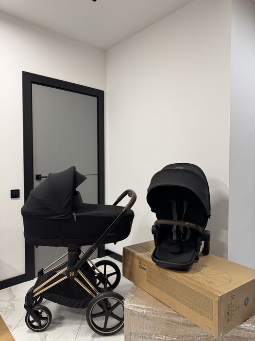 Cybex Priam 4.0 2в1 Sepia Black / Rose Gold 2025 + адаптери