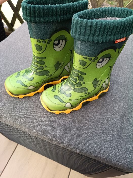 Kalosze zielone, ocieplane 26/27