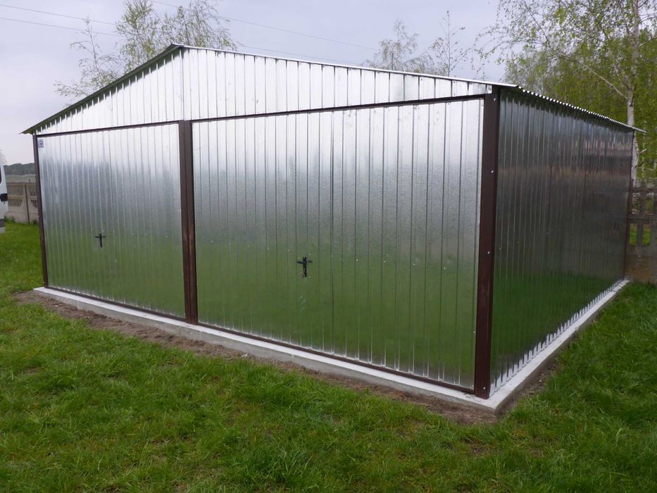 Garaż blaszany 6x5 6x6 4x5 dwustanowiskowy WZMOCNIONY PRODUCENT