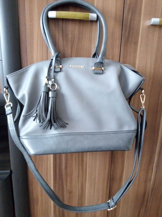 Puccini Oryginalna Duża Torebka Damska Skórzana