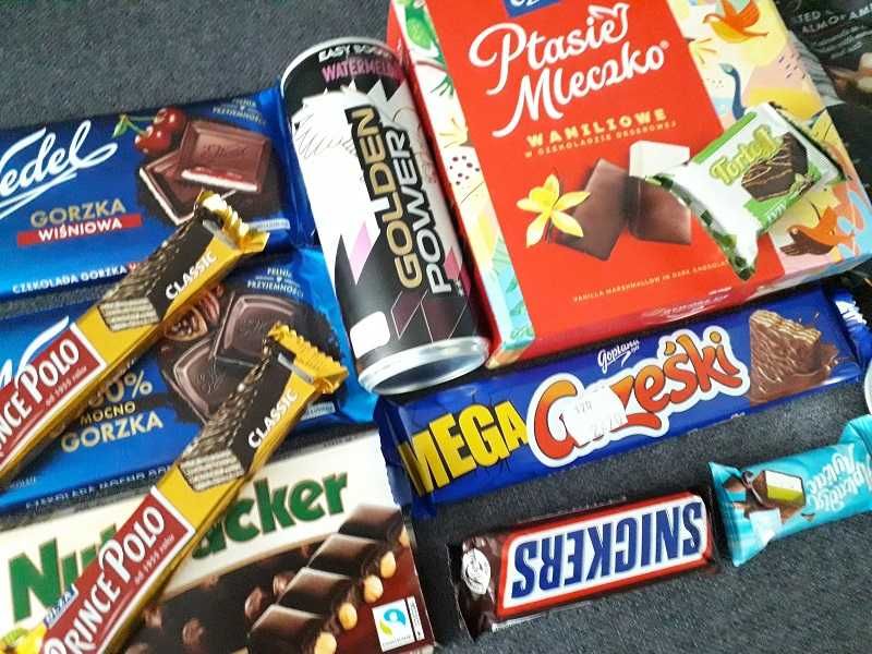 Zestaw Slodyczy Ptasie Mleczko Wedel + Napoje gazowane