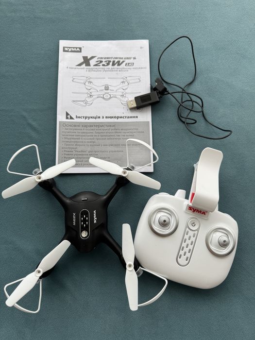 Квадрокоптер Syma X23W 2.4 GHz 21 см із FPV-камерою Black